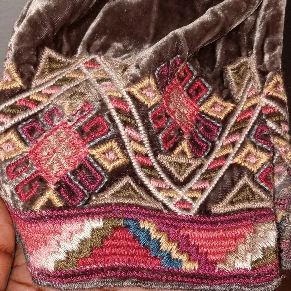 Johnny Was Graphite velour embroidered jacket - Picture 8 of 16